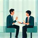 Icon representing consultation and discussion